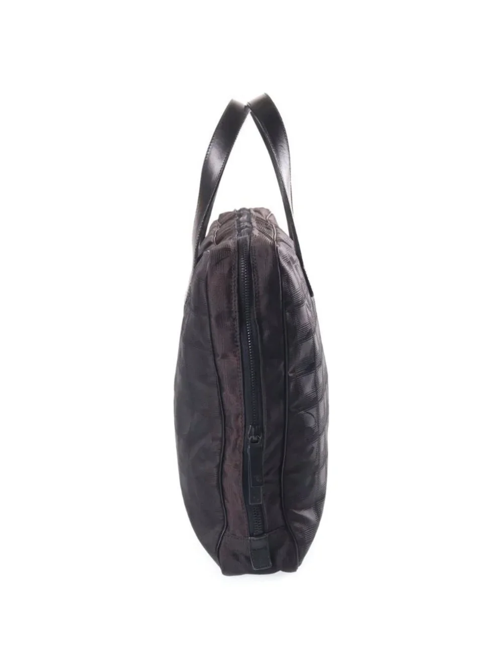 Chanel New Travel Line Tote Bag Black Nylon Leather